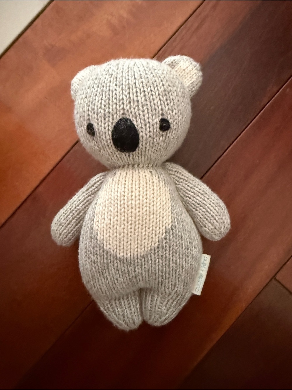 Gray Knit Koala Stuffed Animal Plush with Cream Belly